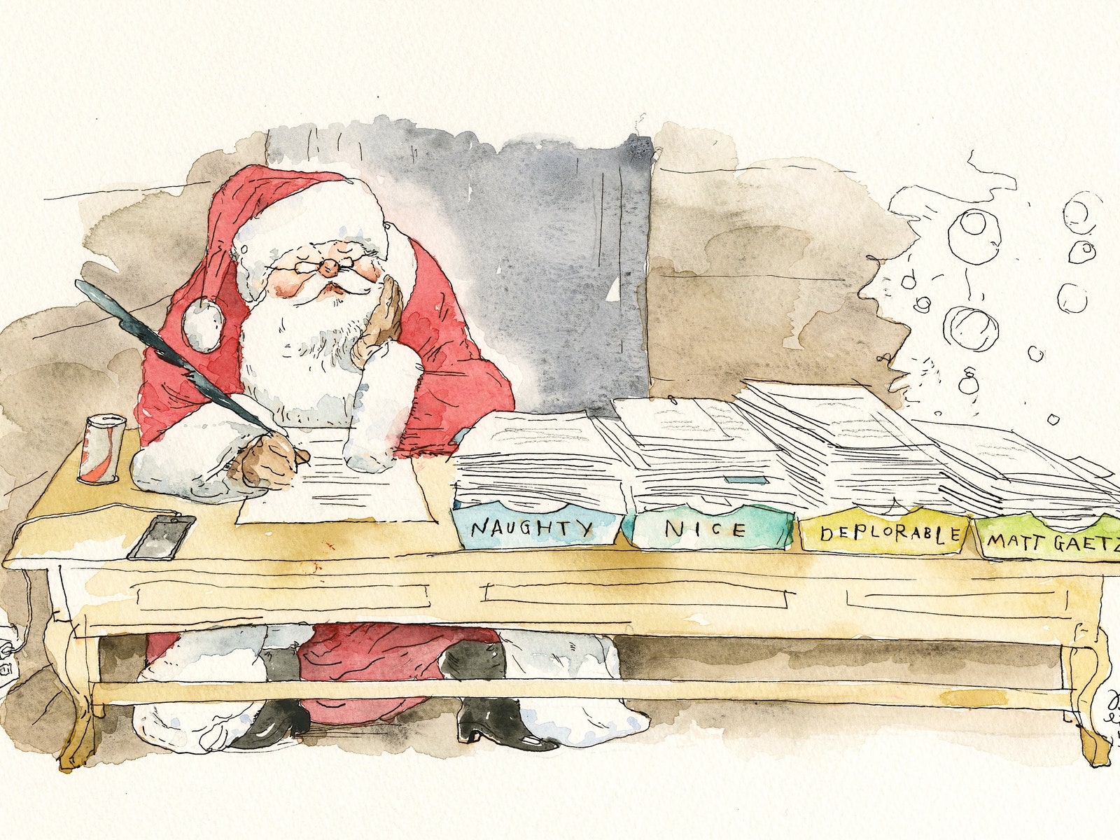 He’s Making a List, and Checking It Twice